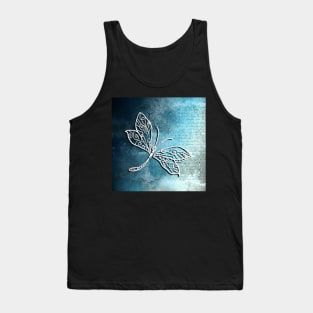 Dragonfly Graphic Art Teal, Black & White Spiritual Messengers The Dragonflies Tank Top